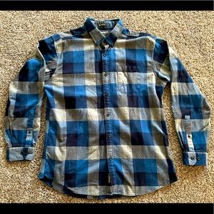 Eddie Bauer, Men’s L, blue flannel button down
